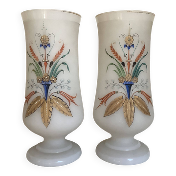 Pair of relief vases from the Napoléon III period