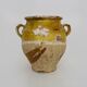 Magnificent glazed yellow confit pot, south-west of France. 19th century.