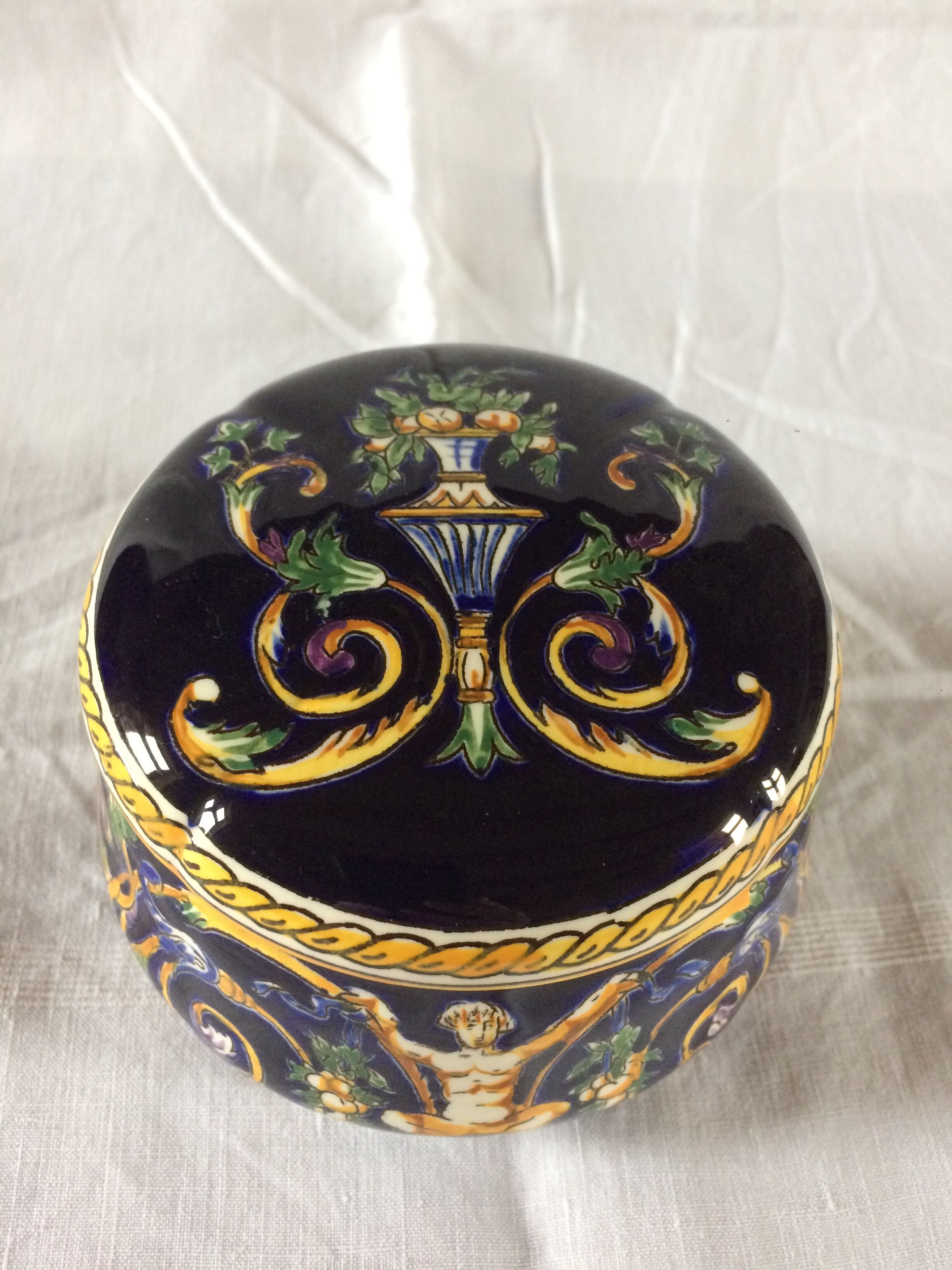 Gien earthenware candy box