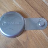 Enamelled cast iron fondue set with cast iron handle - Volcanic color