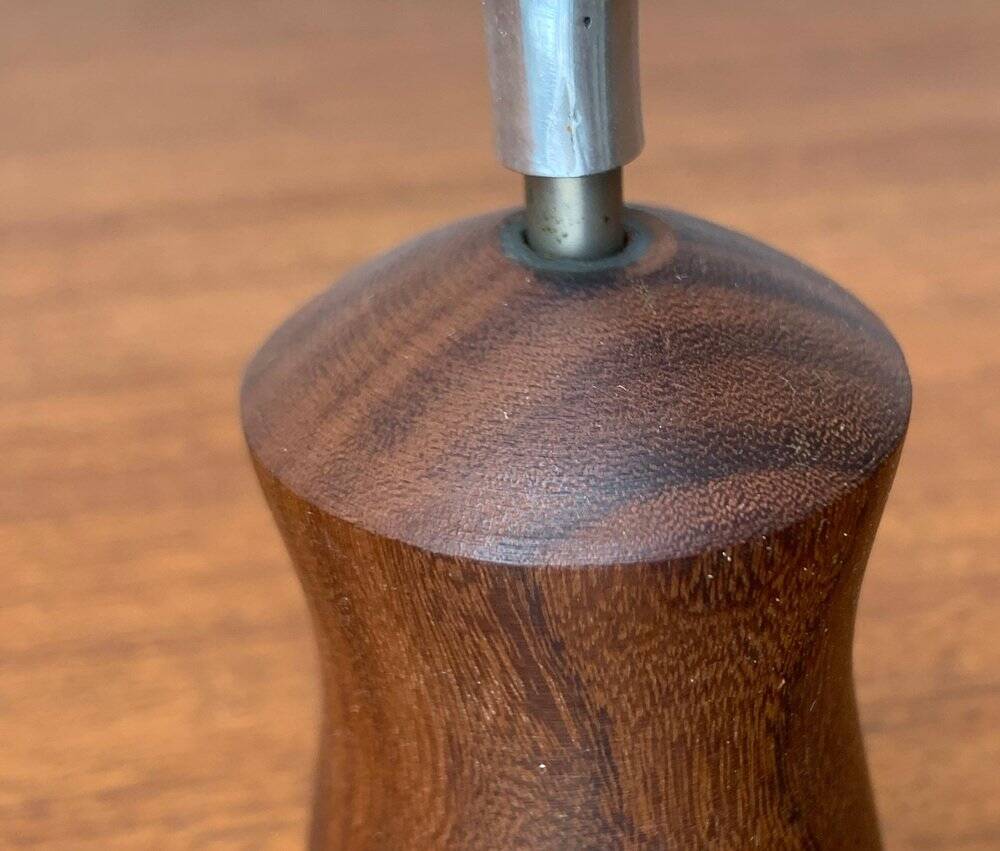 Mid-century teak pepper mill by Pede, 1960s.