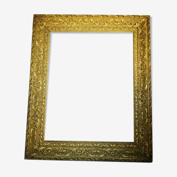Ancient frame in gilded wood, 19th century