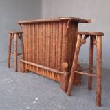 Bar style wood crude mountain cabin 1970
