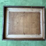 Vintage 1930s French Oil Painting on Panel – Barbizon‑Style Forest Path