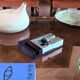 Mid-century modern mahogany ashtray, Alfred Dunhill Italy 1970s