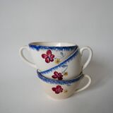 Trio of large cups digoin sarreguemines model mary-lou 194 0