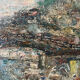 Mediterranean port, oil on canvas knife technique