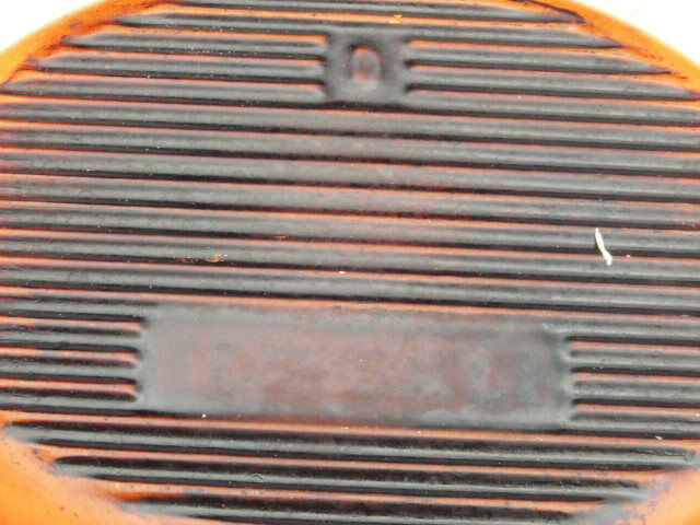 Orange casserole Le Creuset 50s