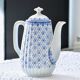 Grande cafetière Oscar Shaller de 1909 en porcelaine Fleur de Lys