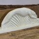 Sculpture en faïence émaillée blanche "lévrier en course" Abel René-Philippe