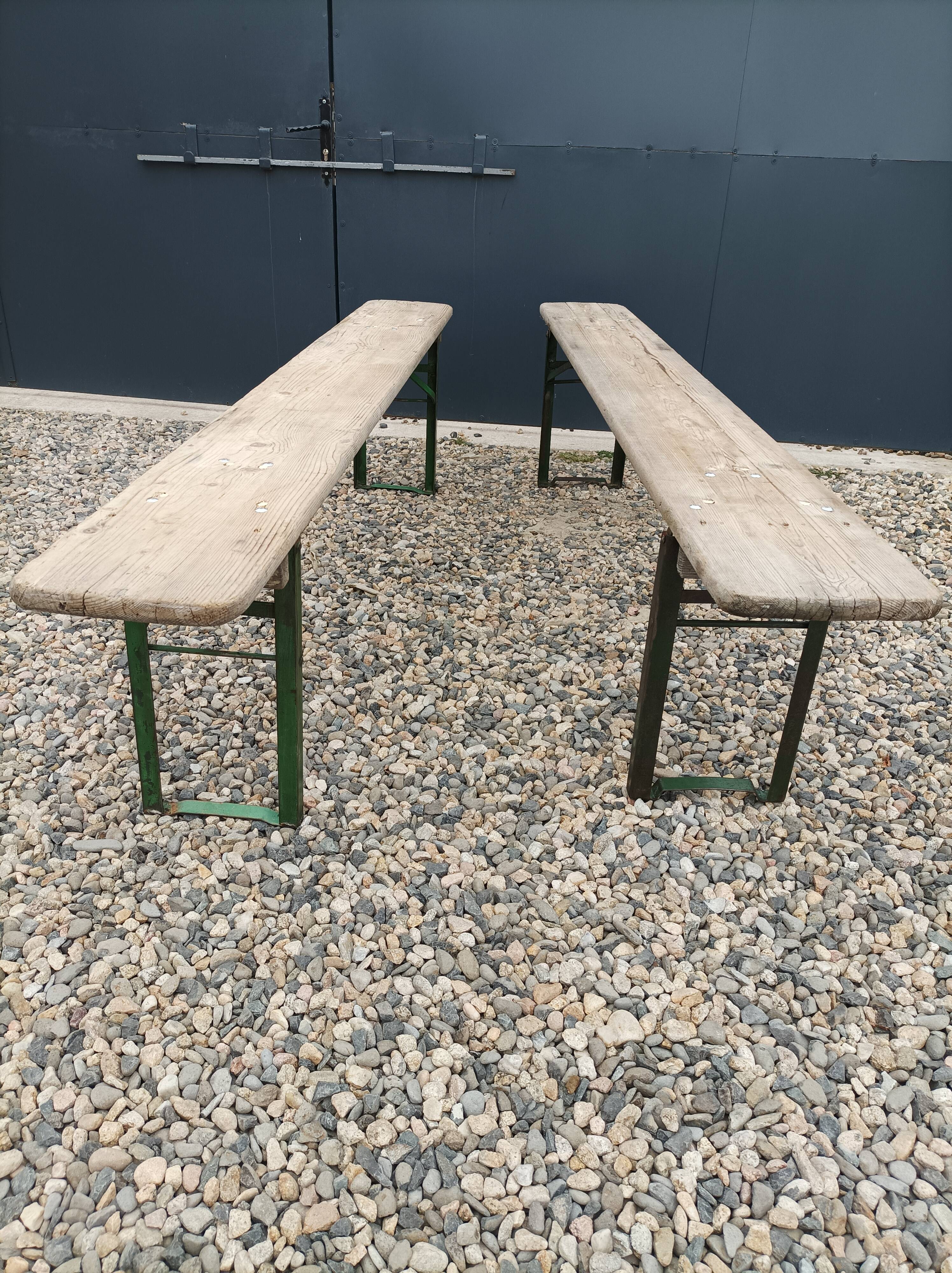 Old foldable bench of fair