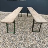 Old foldable bench of fair