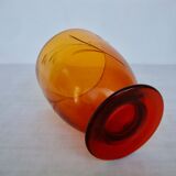 Blown and chiseled crystal vase