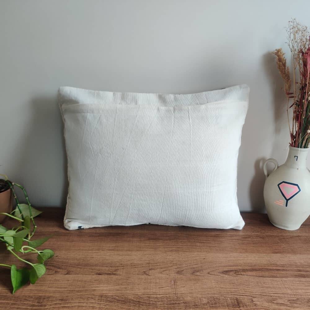 Black and white Moroccan bohemian cushion