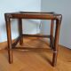 Wicker rattan glass end table
