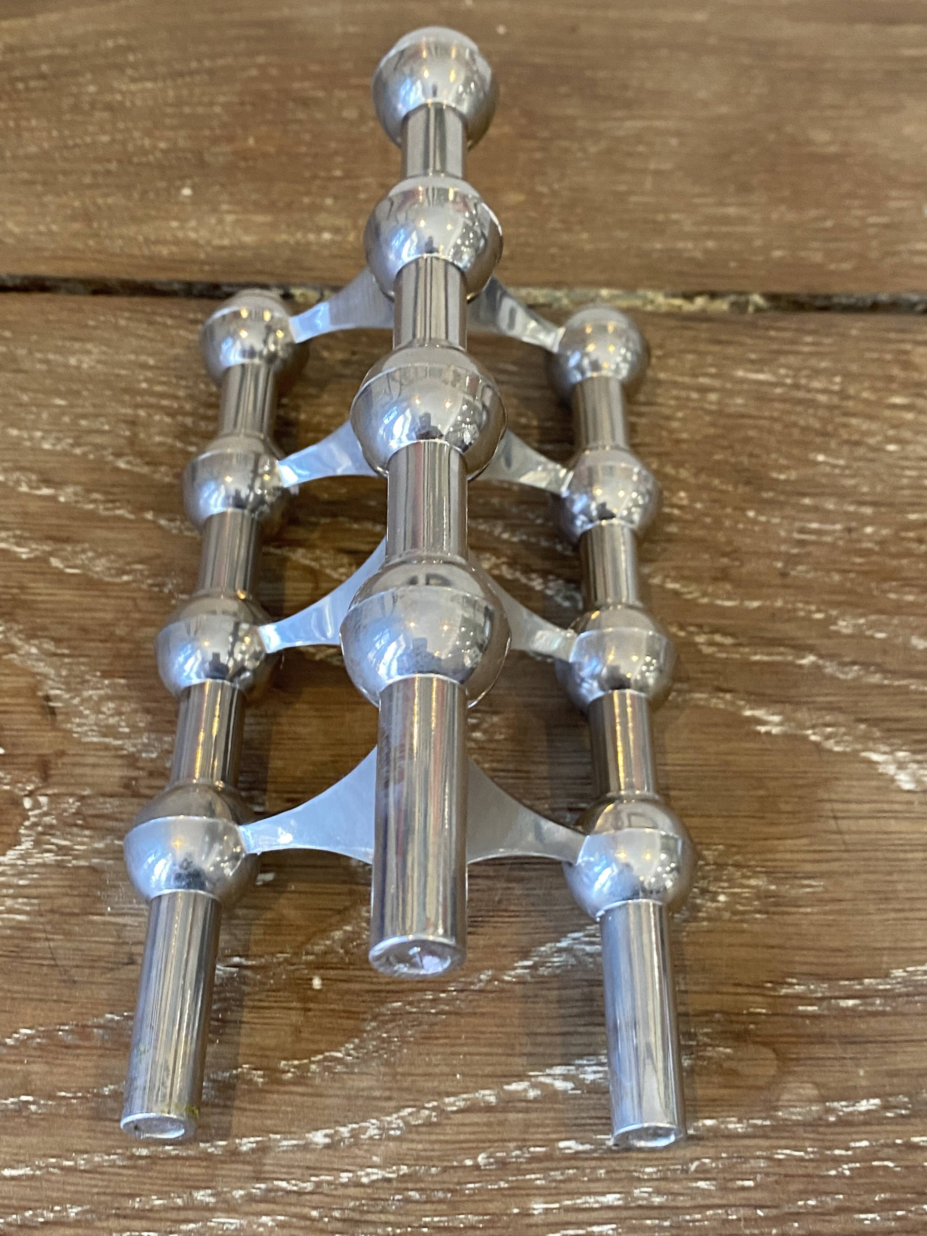 Set of 4 modular s22 candle holders nagel vintage 1970