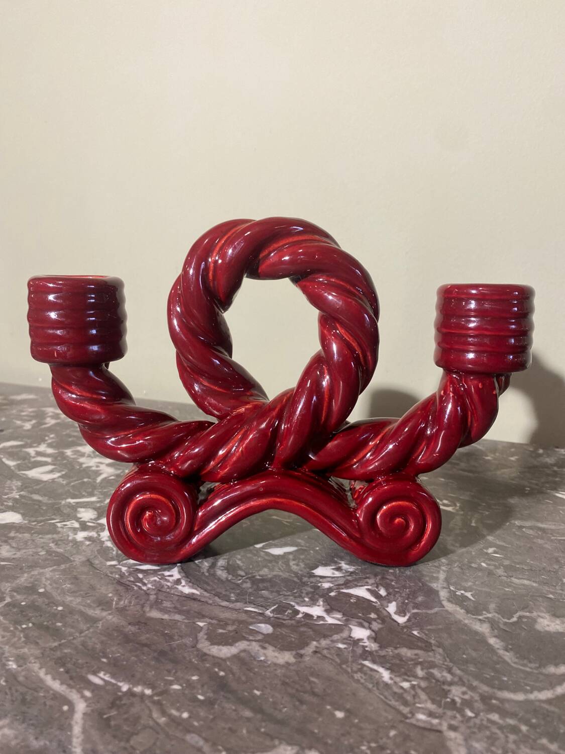 Braided ceramic chandelier