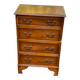English chest of drawers in light wood with 4 drawers