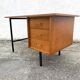 Bureau moderniste vintage en bois et métal