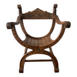 Dagobert armchair in carved wood