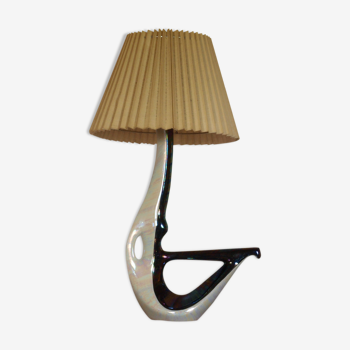 Large Verceram lamp in pearled and irired ceramic