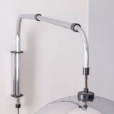 Adjustable wall lamp vintage 70s chromed metal italian design
