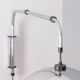 Adjustable wall lamp vintage 70s chromed metal italian design