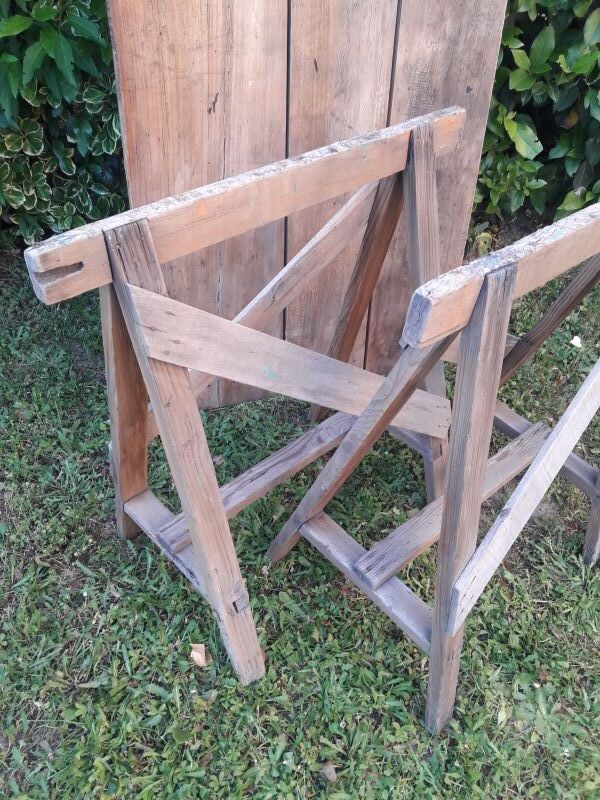 table tréteaux 2m atelier campagne ancienne
