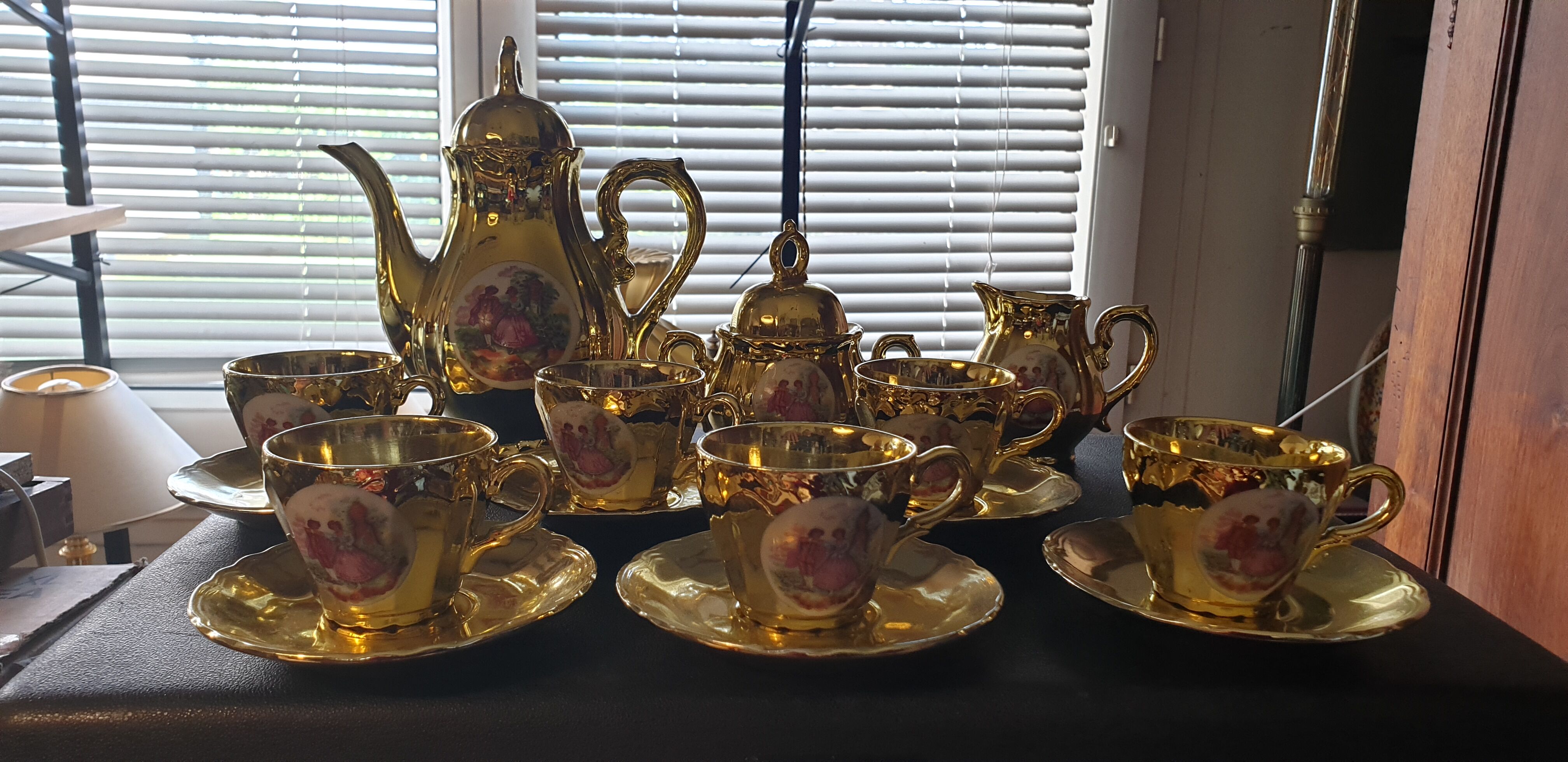 Service at cafe bavarian porcelain golden
