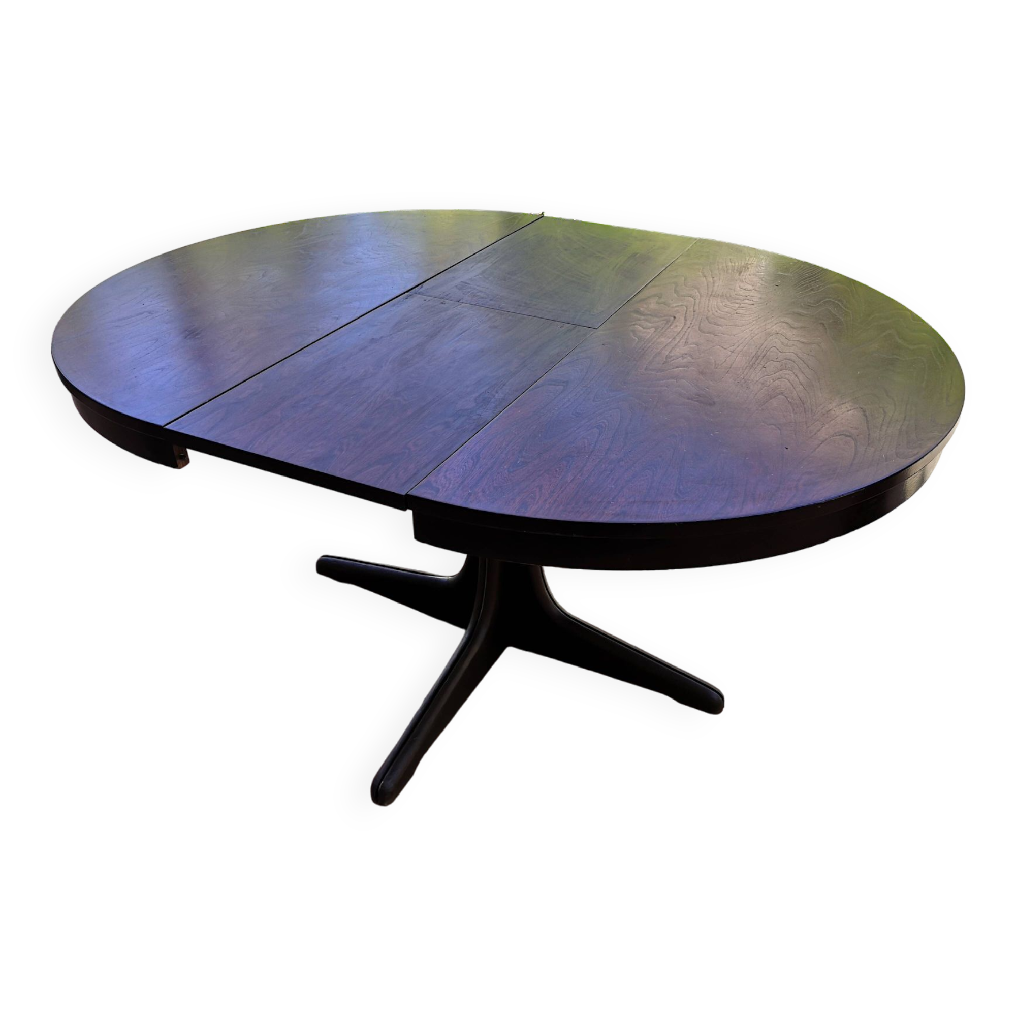 Round table with extension Baumann central foot 1970