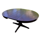 Table ronde avec rallonge Baumann pied central 1970