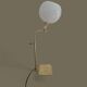 Antique brass and opaline glass lamp – Modernist piece, 1940s