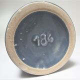 Blue blue grey glazed ceramic hyacinth vase design 70s - 80s