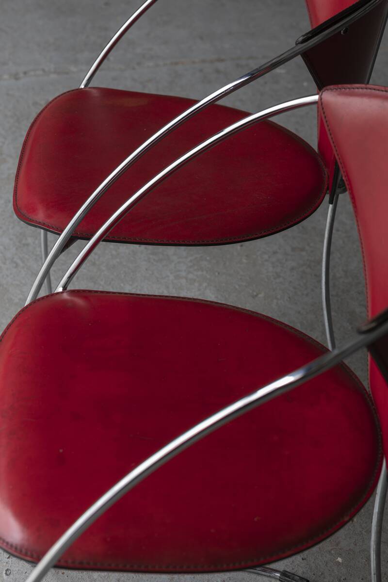 Set of 4 dining chairs 'Linda' by Arrben, Italian design, 1980s