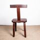 Set of 4 Scandinavian chairs in solid Elm, model T in the style of Olavi Hannin.