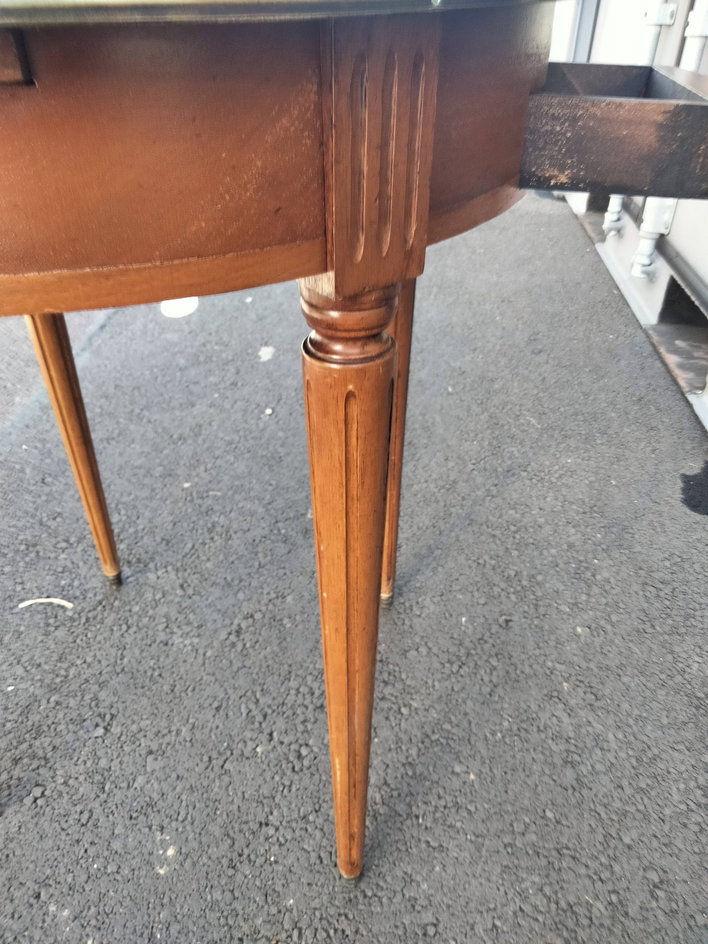 High table old hot water bottle Louis XVI style with marble top