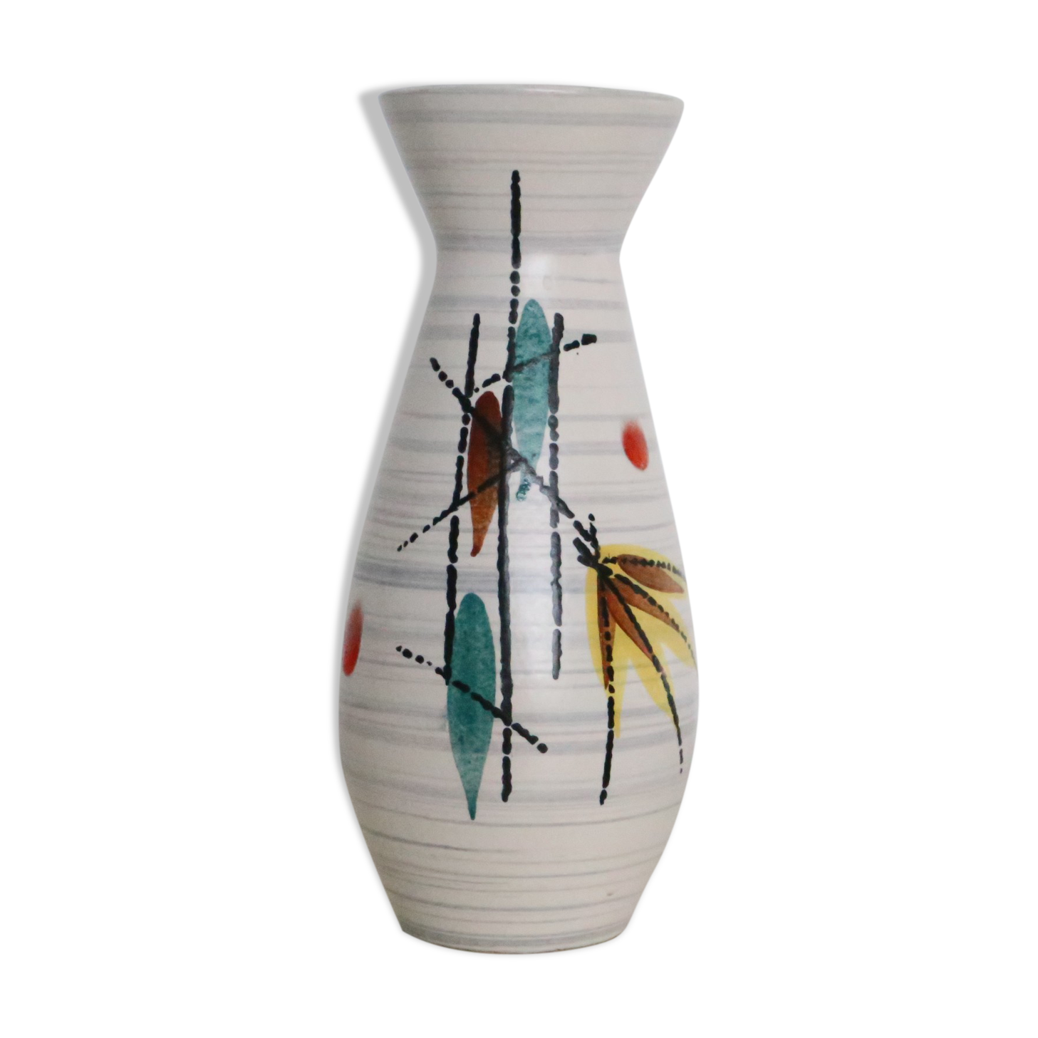 Vase en céramique allemande esprit Scheurich west germany, 1960, artisanat, vintage