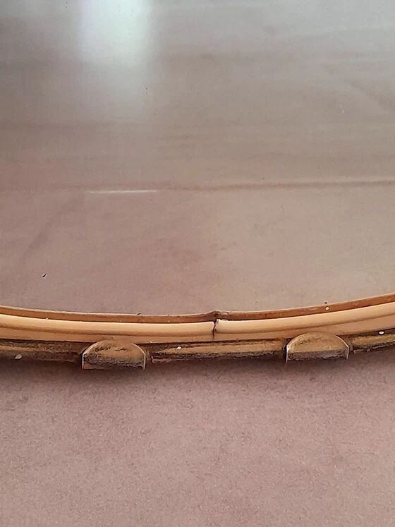 Golden Metal Rearview Mirror