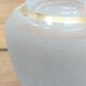 Set of 2 small vases like Frosted Boom grey/white and gold liseret