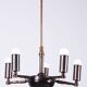 Cubist Chandelier in Brass and Bronze, Czech, 1910s