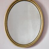 Antique gold oval mirror