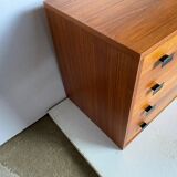 Convenient storage unit in Scandinavian teak from the 60s