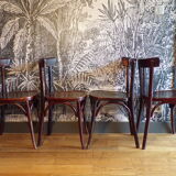 Suite 4 bistro chairs curved wood