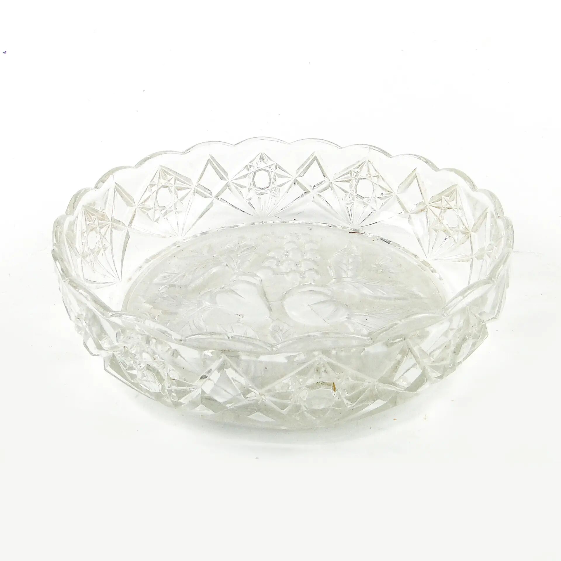 Bol à fruits, verre pressé, Ząbkowice, Pologne, années 1970