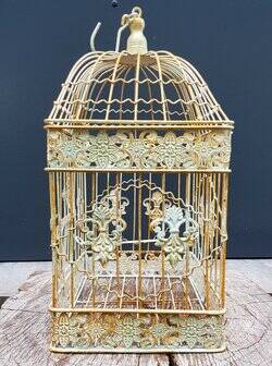 Square metal birdcage