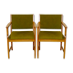 Pair of Scandinavian armchairs in teak 60s
