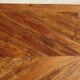 Antique solid walnut table with marquetry and extensions.