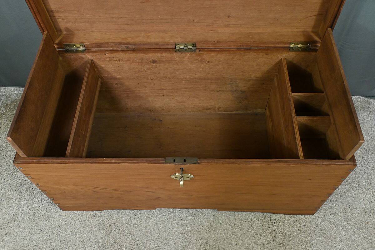 Large Teak Marine Chest – Late 19th Century