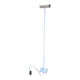 Vintage halogen floor lamp in white steel from the 1970s.