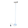 Vintage halogen floor lamp in white steel from the 1970s.
